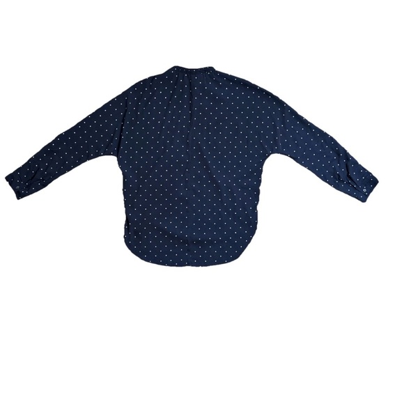 Abercrombie & Fitch Women’s XS Blouse Blue Star Long Sleeve V-Neck Relaxed Fit - Picture 4 of 7